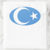 East Turkestan Ovaler Aufkleber (Tasche)