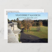 East View von Roof Vanderbilt Mansion, Hyde Park Postkarte (Vorne/Hinten)