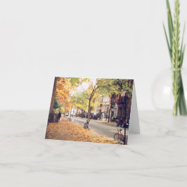 'East Village Street in Herbst' leere Note Card Karte