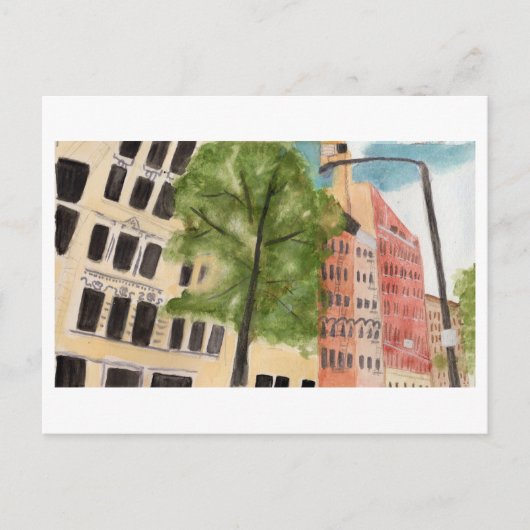 East Village Watercolor Postkarte (Vorderseite)