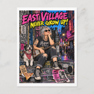 East Village wird nie erwachsen Postkarte