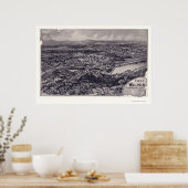 East Walpole, MA Panoramic Map - 1898 Poster (Küche)