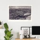 East Walpole, MA Panoramic Map - 1898 Poster (Heimbüro)