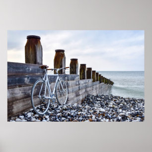 EASTBOURNE BEACH BICYCLE REIS POSTER