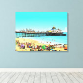 Eastbourne Pier view canvas print Leinwanddruck (Insitu (Holzboden))