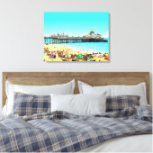 Eastbourne Pier view canvas print Leinwanddruck (Insitu (Schlafzimmer))