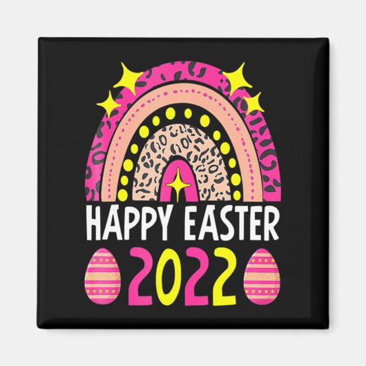Easter 2022 rainbow cute happy easter 2022 women magnet (Vorne)