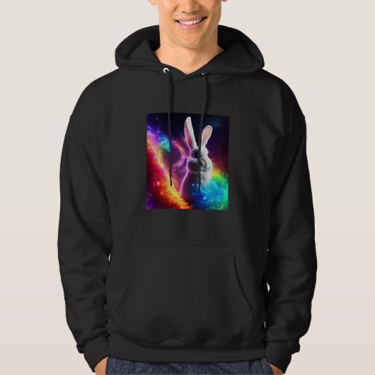 Easter 2023 Cosmic Adventure Bunny in Space 1 Hoodie (Vorderseite)