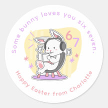 Easter 67 Six Seven Cute Bunny Girl School Class