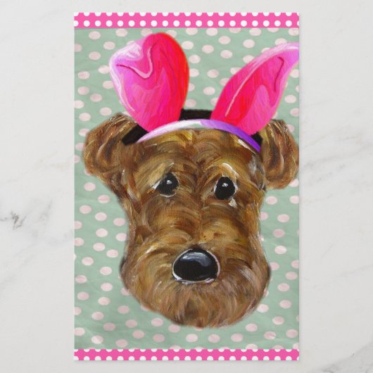 EASTER AIREDALE BRIEFPAPIER (Vorderseite)