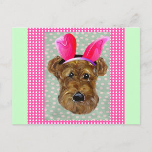 EASTER AIREDALE FEIERTAGSPOSTKARTE
