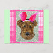 EASTER AIREDALE FEIERTAGSPOSTKARTE (Vorderseite)
