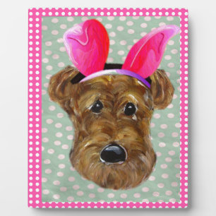 EASTER AIREDALE FOTOPLATTE