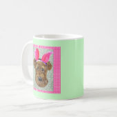 EASTER AIREDALE KAFFEETASSE (Vorderseite Links)