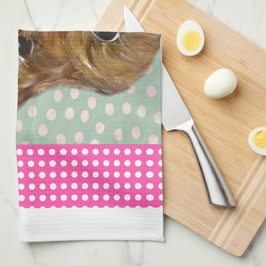 EASTER AIREDALE KÜCHENTUCH (Viertel Falte)
