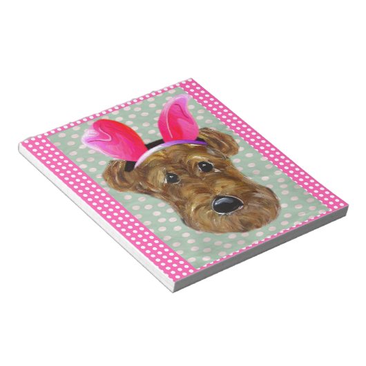 EASTER AIREDALE NOTIZBLOCK (angewinkelt)