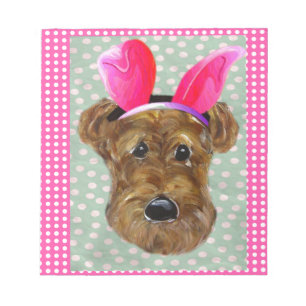 EASTER AIREDALE NOTIZBLOCK