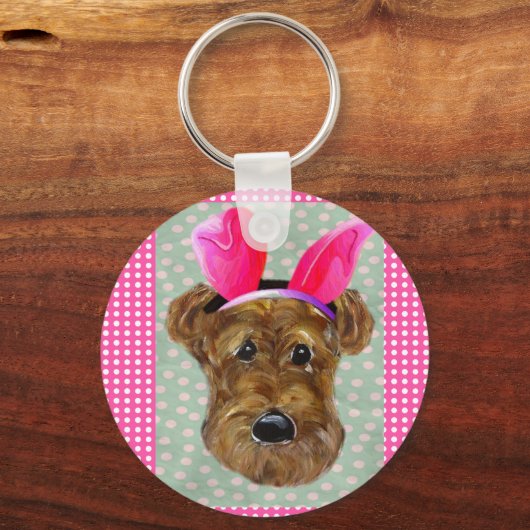 EASTER AIREDALE SCHLÜSSELANHÄNGER (Vorderseite)