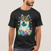 Easter Akita Inu Bunny Eggs Dog on Easter Akita In T-Shirt (Vorderseite)