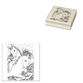 EASTER ANGEL PONIES & BUNNY, FRÜHSTÜCKFEATHERS GUMMISTEMPEL (Stempel)