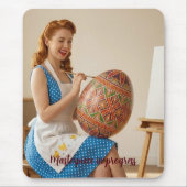 Easter Art Studio Vintage Retro Mousepad (Vorne)