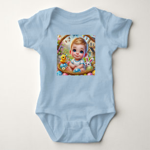 EASTER BABY BOY Bunny and Chick ~ Strampler