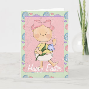 Easter Baby D2 Happy Oaster Grußkarte Feiertagskarte