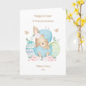 Easter Baby Rabbit Grandson Card Karte (Gelbe Blume)