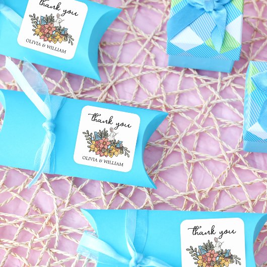 Easter Baby Shooter Vielen Dank Quadratischer Aufkleber