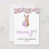 Easter Baby Shower Dankeskarte (Vorderseite)