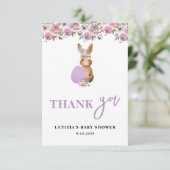 Easter Baby Shower Dankeskarte (Stehend Vorderseite)