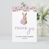 Easter Baby Shower Dankeskarte (Stehend Vorderseite)