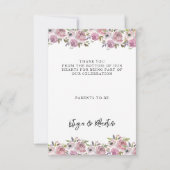 Easter Baby Shower Dankeskarte (Rückseite)