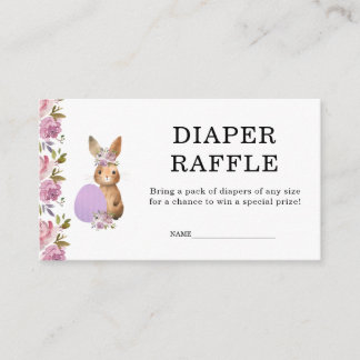 Easter Baby Shower | Diaper Raffle Begleitkarte