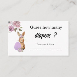 Easter Baby Shower | Guess how many Baby Begleitkarte