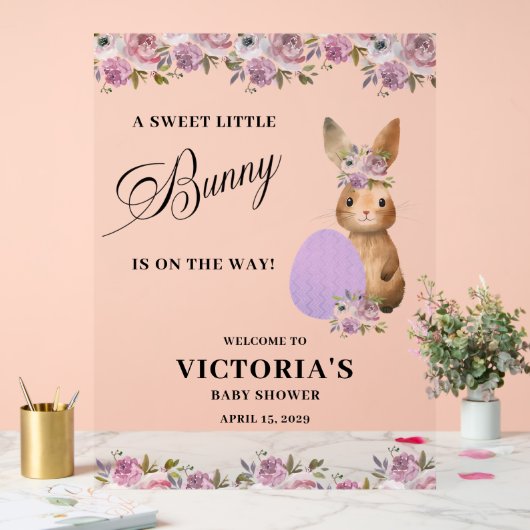 Easter Baby Shower Welcome Acrylschild (Hochzeit)