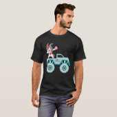 Easter Bearded Dragon Bunny Riding Monster Truck T T-Shirt (Vorne ganz)