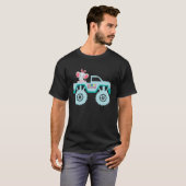 Easter Bearded Dragon Bunny Riding Monster Truck T T-Shirt (Vorne ganz)