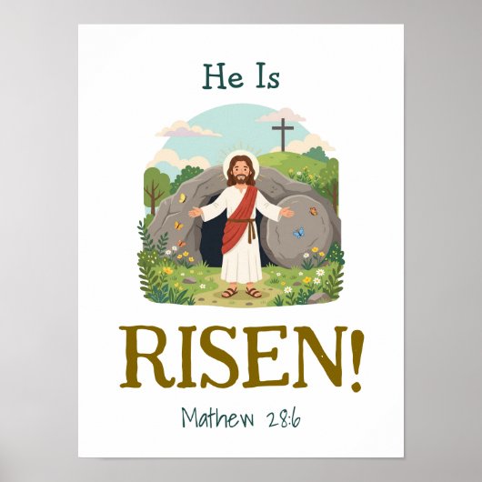 Easter Bible Verse Kids Christian Scripture Poster (Vorne)