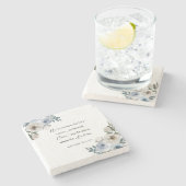 Easter Bible Verse Matthew 28:6 Floral Christian  Steinuntersetzer (Seitenansicht)