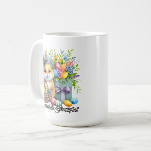 Easter Blessings- Blessed & Grateful Coffee Mug Kaffeetasse (Vorderseite Links)