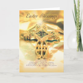 Easter Blessings Cross/Crucifix Feiertagskarte