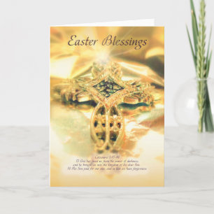 Easter Blessings Cross/Crucifix Feiertagskarte