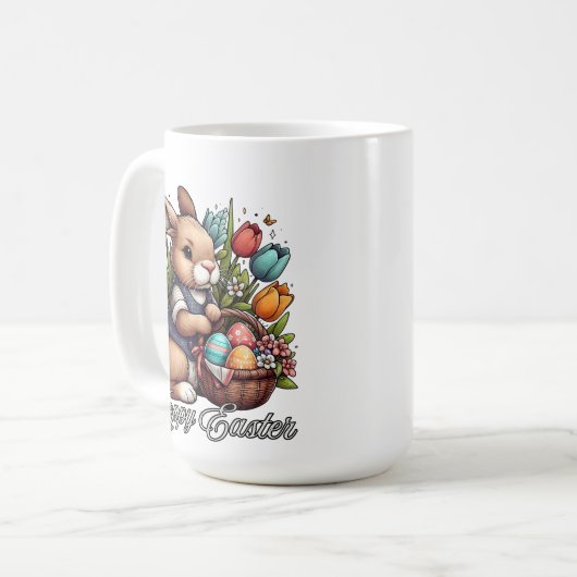 Easter Blessings-Hoppy Easter Coffee Mug Kaffeetasse (Vorderseite Links)