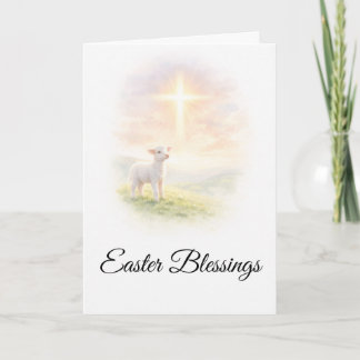 Easter Blessings Lamb of God Christian Easter Card Karte