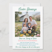 Easter Blessings Personalized Photo Template Feiertagskarte (Vorderseite)
