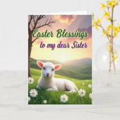 Easter Blessings Sister Card Karte (Gelbe Blume)