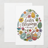 EASTER BLESSINS FÜR SIE FEIERTAGSKARTE (Vorne/Hinten)