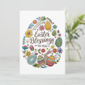EASTER BLESSINS FÜR SIE FEIERTAGSKARTE (Stehend Vorderseite)