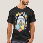 Easter Bobtail Bunny Eggs Dog on Easter Old Englis T-Shirt (Vorderseite)